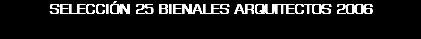SELECCIÓN 25 BIENALES ARQUITECTOS 2006
